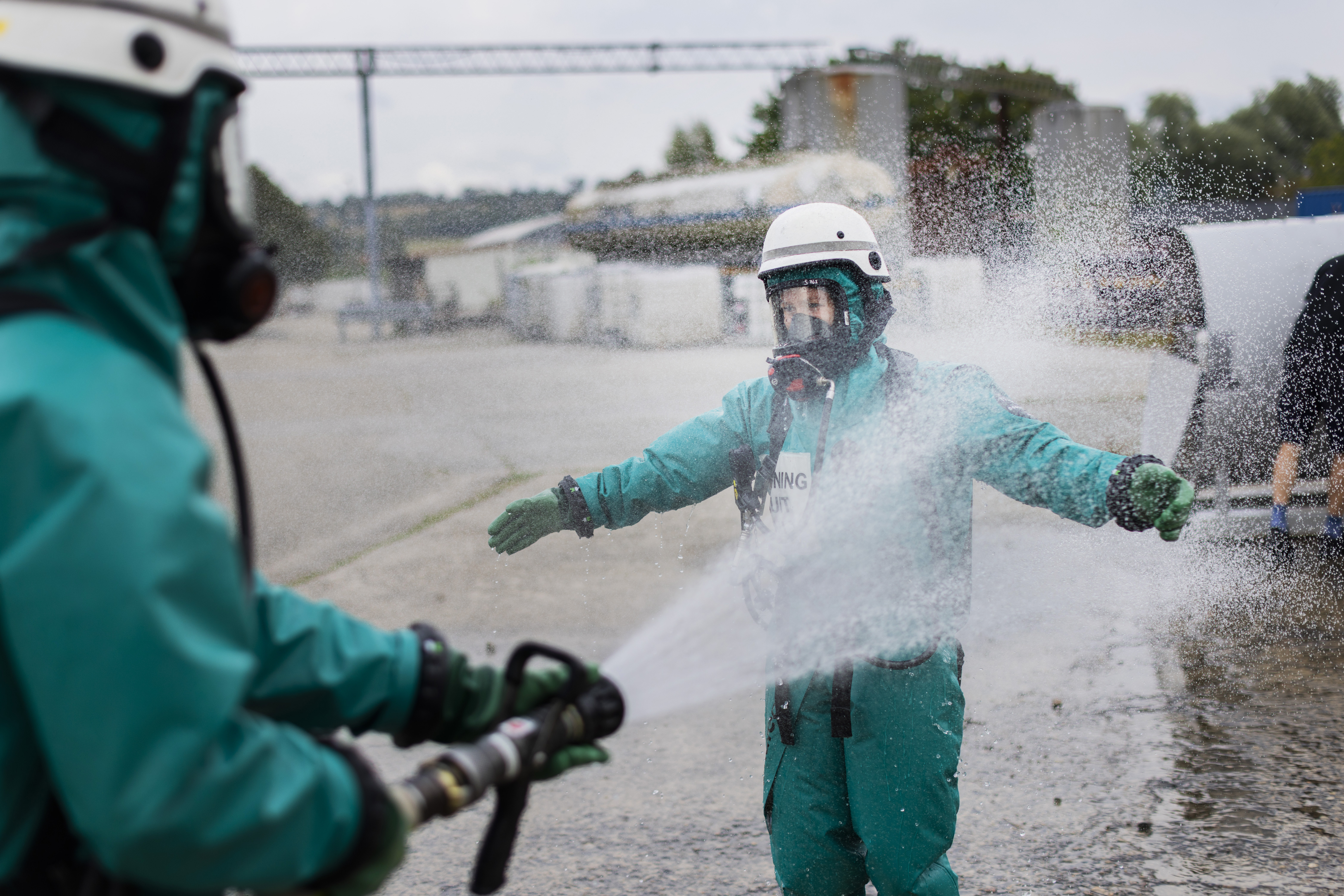 Sanering efter kontakt med farliga ämnen.
