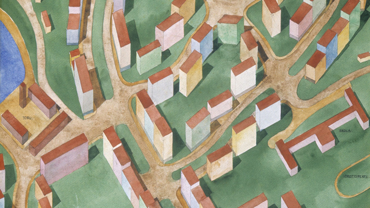 Bostadsområde fiktivt projekt, Josef Frank.