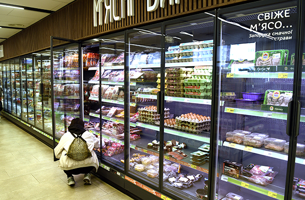 Ukrainsk livsmedelsaffär.