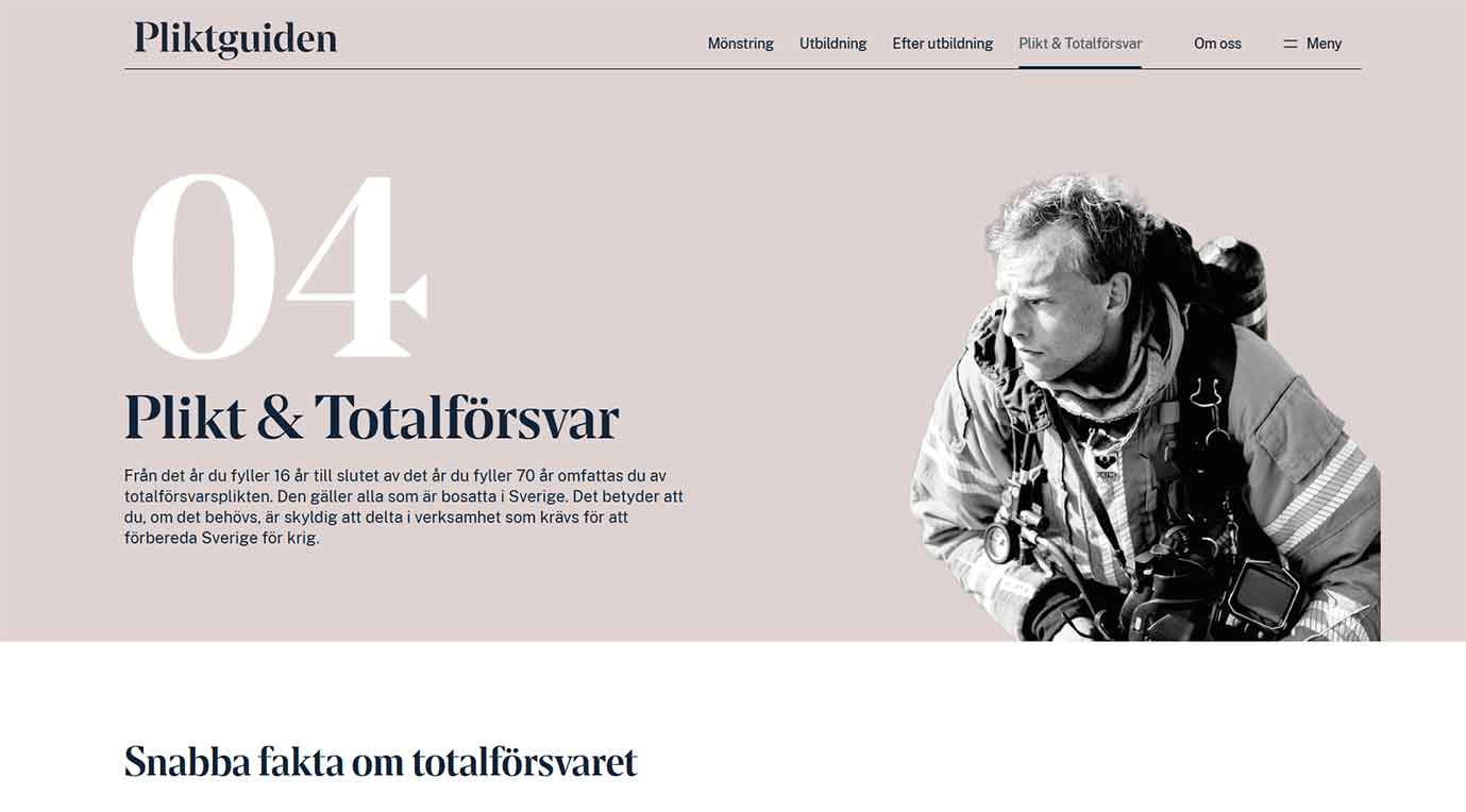 Från att du är 16 till att det år du fyller 70 omfattas du av totalförsvarsplikten.