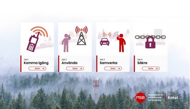 Kapitel i kursen: 1. Komma i gång 2.  Använda. 3. Samverka. 4. Säkra